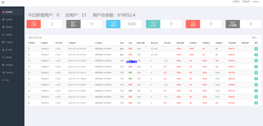图片[10]-前端uniapp微盘系统源码/微交易时间盘源码/期货涨跌交易-98源码
