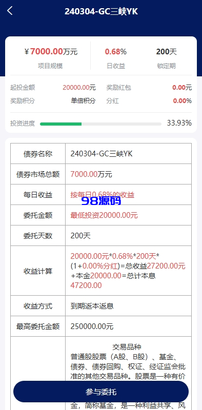 图片[4]-股票债券投资理财系统源码/贷款/投资收益计算/前端uniapp-98源码