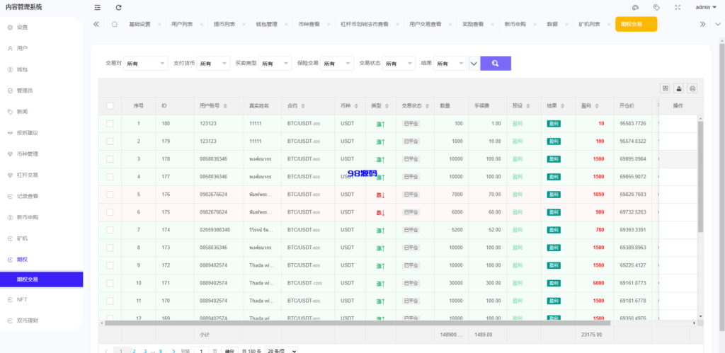 图片[19]-多语言交易所系统源码/期权/合约币币交易/IEO/质押-98源码