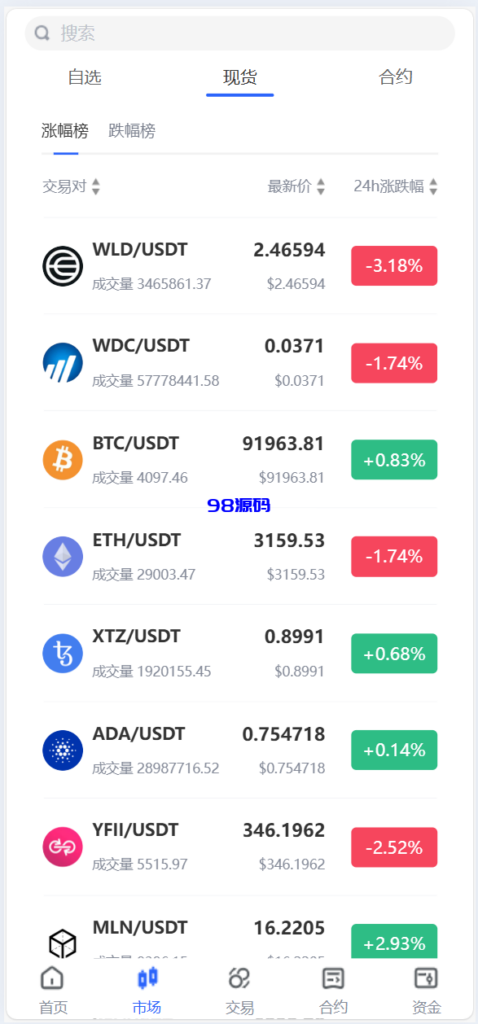 图片[14]-java交易所全开源多语言数字货币交易所 采用VUE和Java开发 代理分销模式 永续合约-98源码