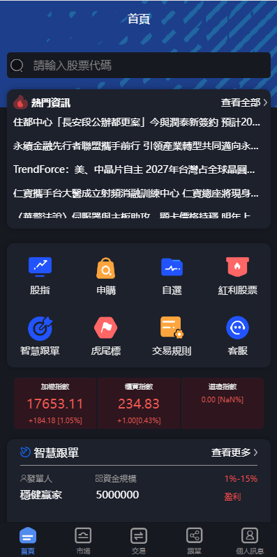 新版台湾股票系统-股票配资源码-申购折扣交易系统-98源码
